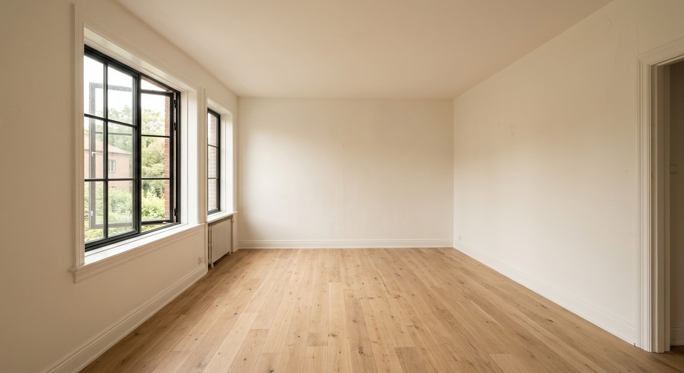 Empty bedroom before furnishing